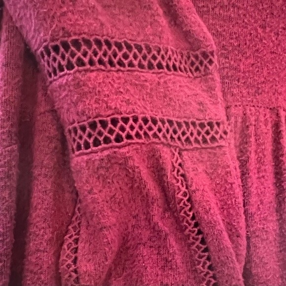 Olive + Oak empire waist wine sweater dress size petite small - Picture 3 of 5